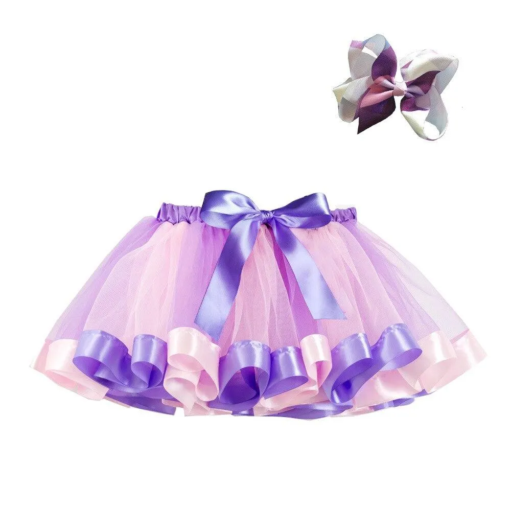 Drop Shipping Baby Girls Tutu Skirt Fluffy Children Ballet Kids Pettiskirt Baby Girl Skirts Princess Tulle Party Dance Skirts