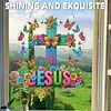 Easter 2D Flat DIY Hanging Diamond Art Ornament Home Window Pendant (Cross)