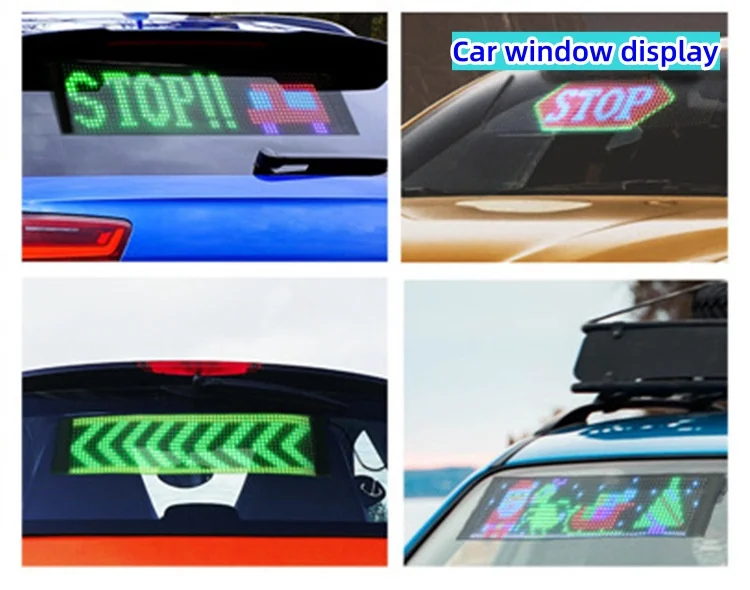 Vehicle LED display decorative flexible panel