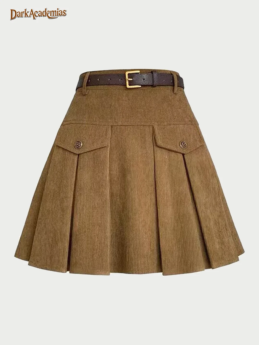 Darkacademias Corduroy Pocket Skirt / DarkAcademias /Darkacademias