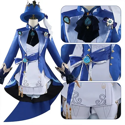 [Wetrose] In Stock Furina Focalors N Cosplay Costume Genshin Impact Ousia Pneuma Furiina Hydro God Archon Set Halloween