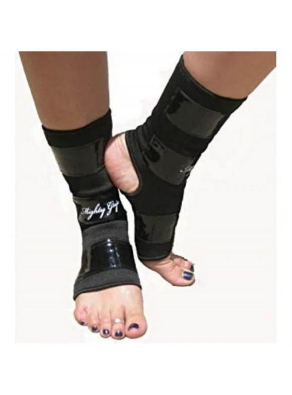 pornhint Pornhint black mighty grip pole dancing ankle protectors with tack strips for gripping the pole (1 pair) (x-large)