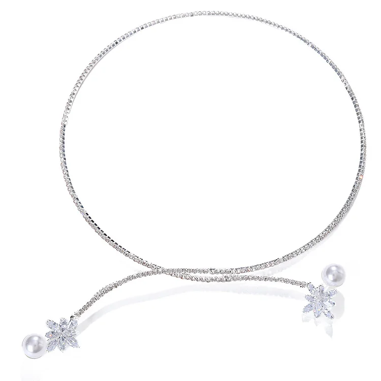 Ladies Vintage Pearl Zircon necklace