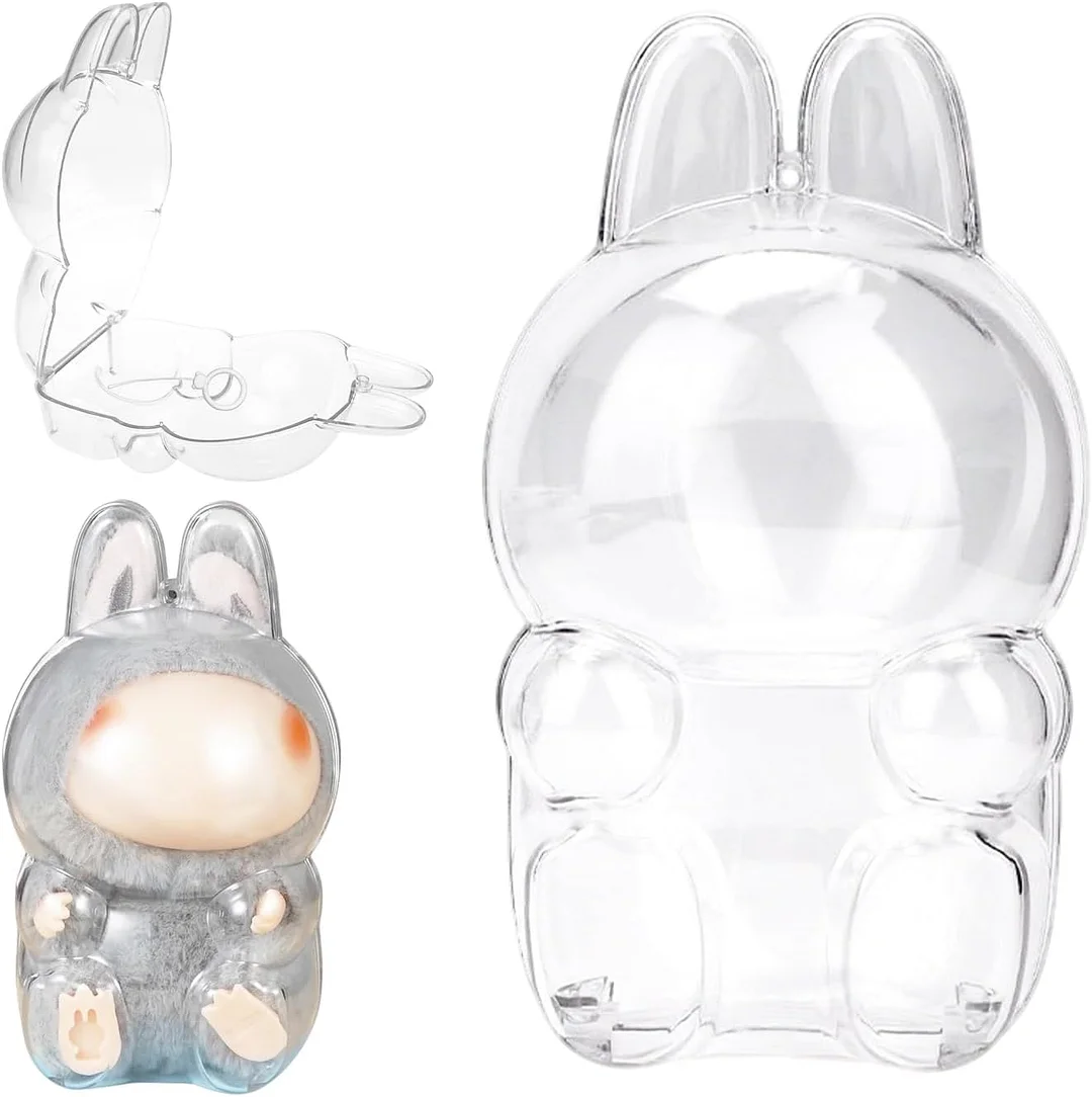 Doll protective cover Crystal-Clear Acrylic Display Box with Keychain, Dustproof Scratch-Resistant Case Cover, Collectible Storage Case (Doll Not Included) (Sitting)
