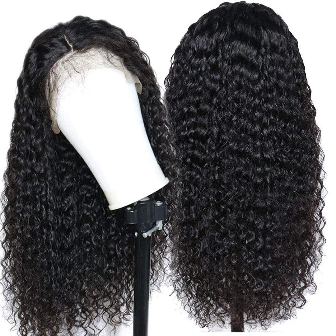 New Black Brazilian Long Water Wave Curly Wig