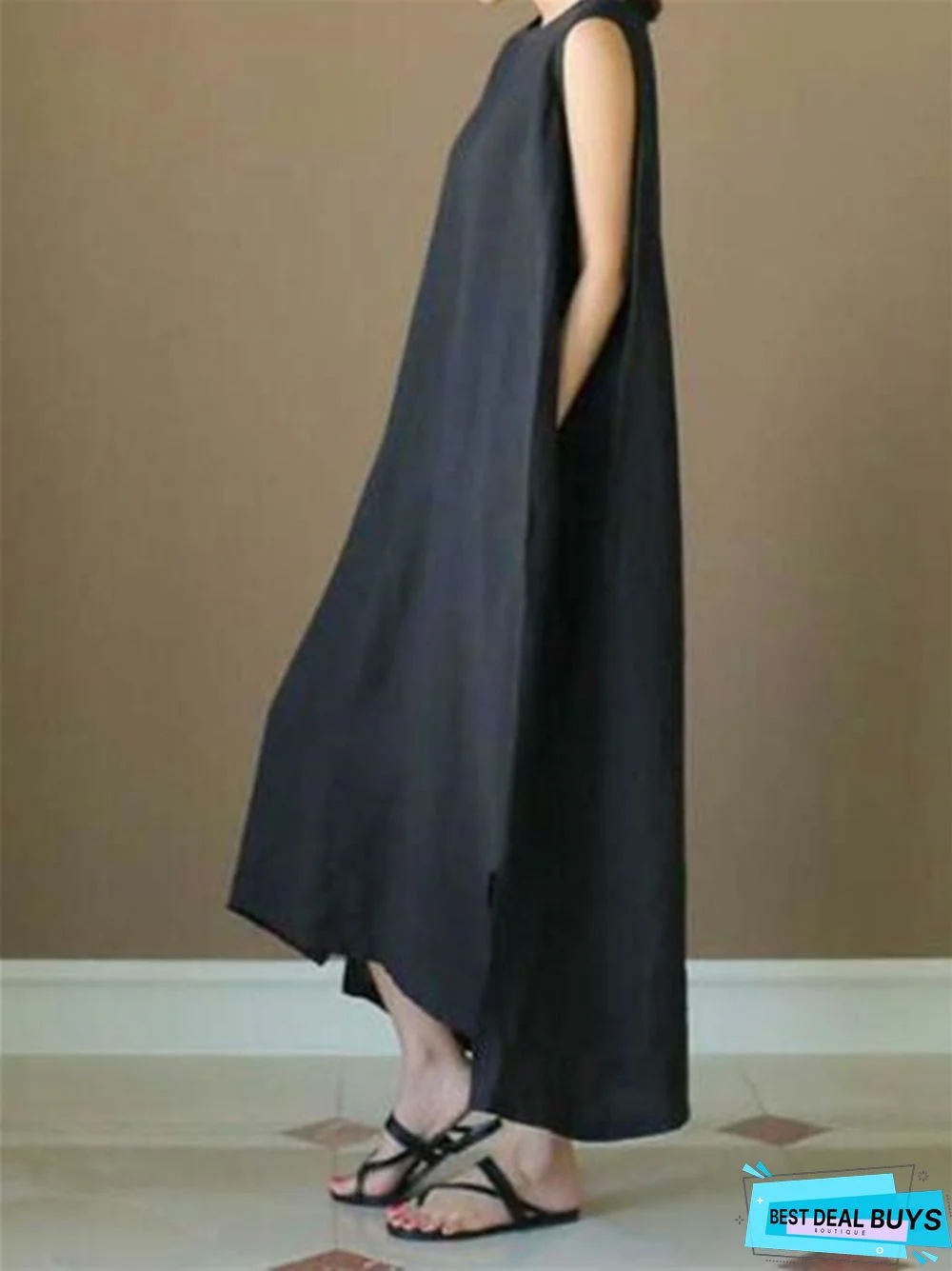 New Sleeveless Loose Dress Long Skirt