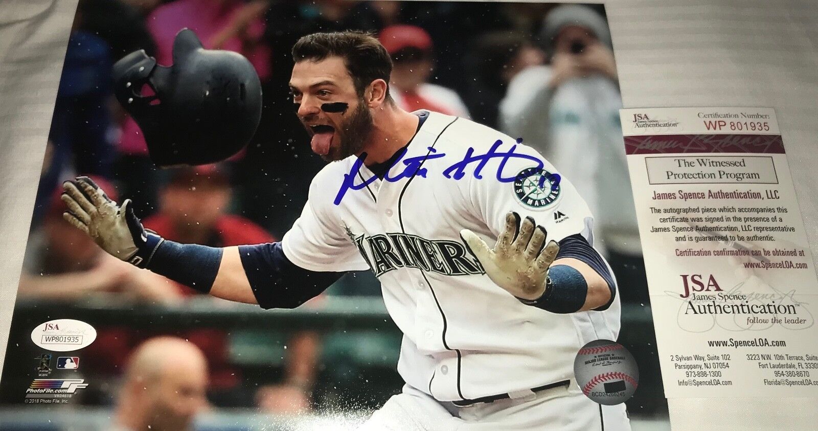 Mitch Haniger Mariners Autographed Signed 8x10 Photo Poster painting JSA WITNESS COA Walkoff HR