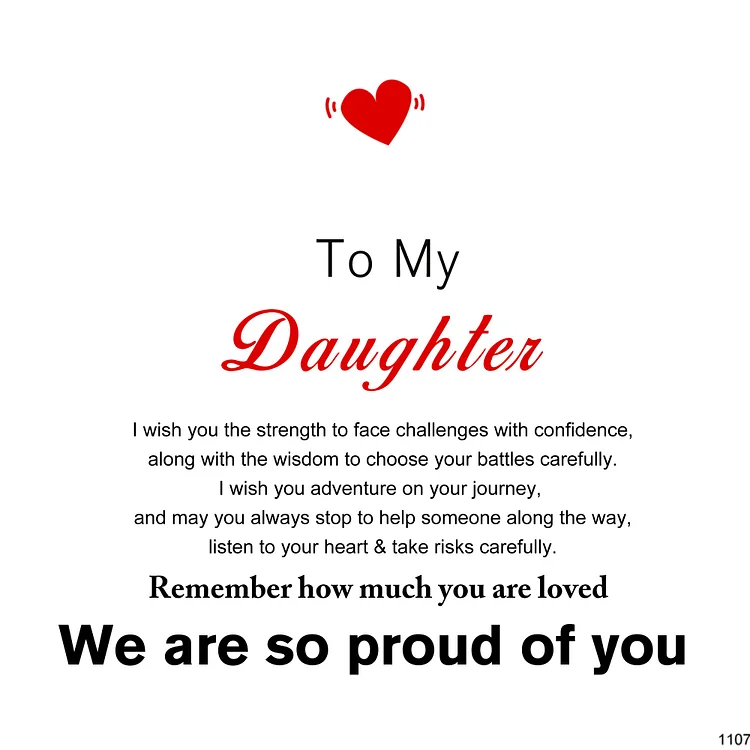 Gift Card - For Daughter We Are So Proud Of You