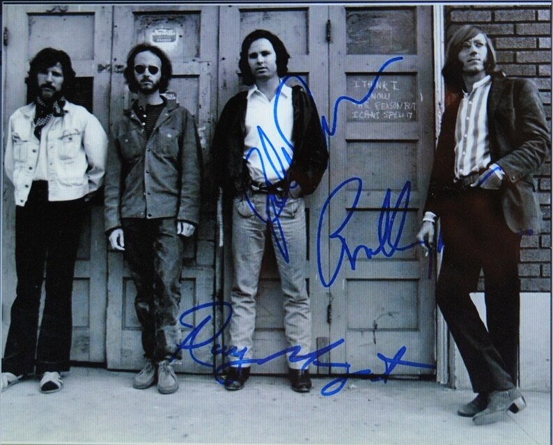 THE DOORS SIGNED Photo Poster painting X3 Ray Manzurek, John Densmore, Robby Krieger wcoa