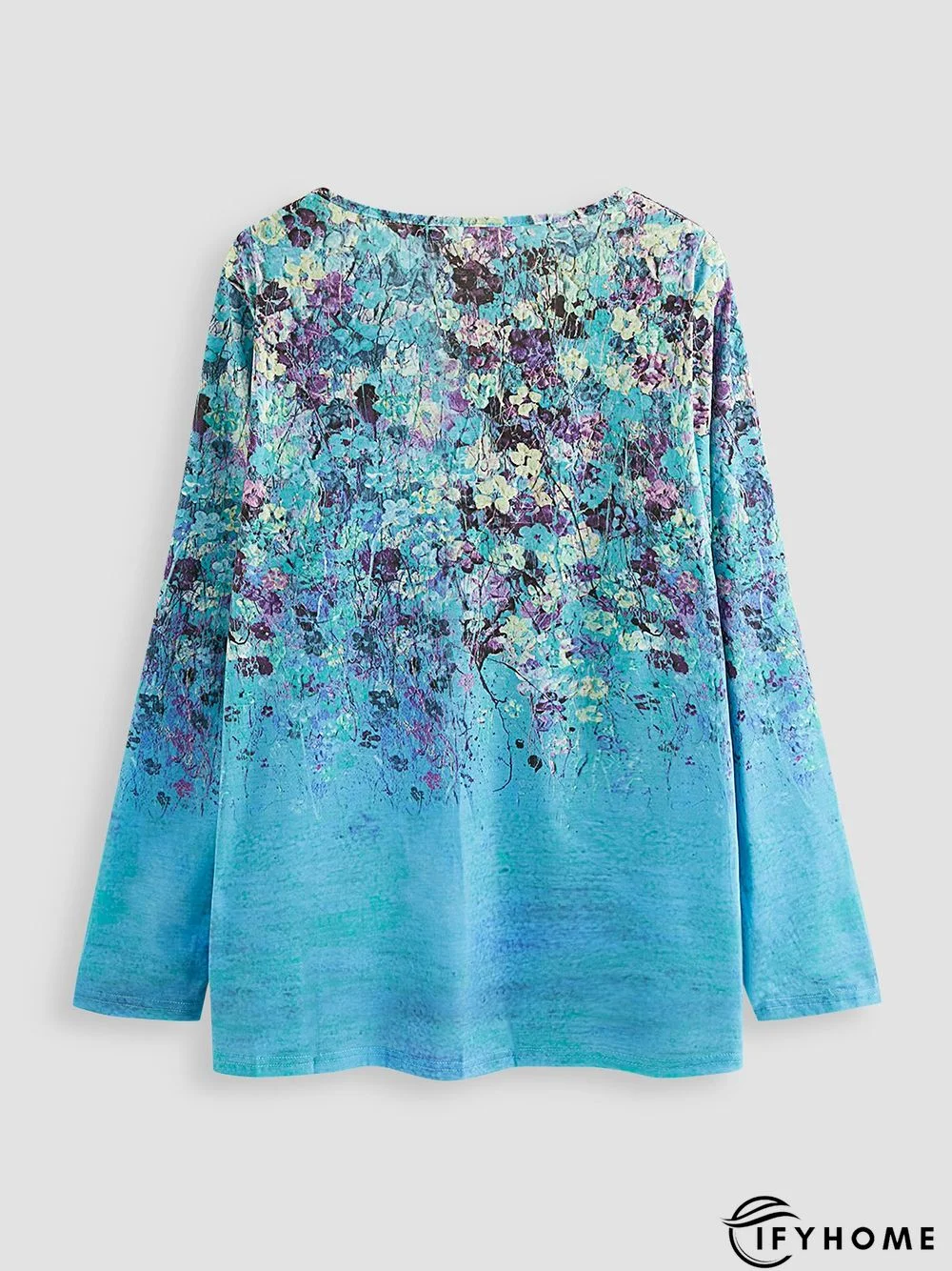 Cotton-Blend Striped Long Sleeve Vintage Top | IFYHOME