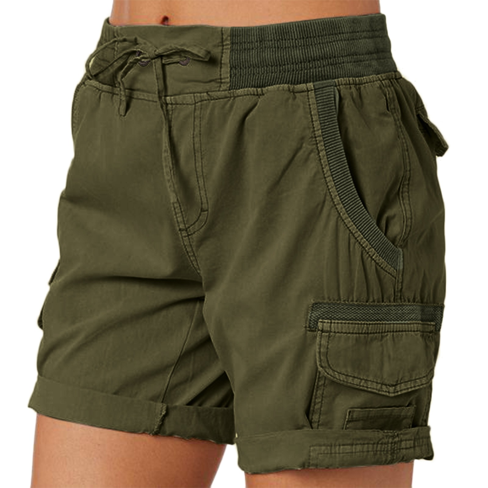 Bonusbuk Shorts For Women Plus Size Cargo Shorts Summer Loose Hiking Bermuda Shorts With Pockets Plus Size Shorts For Girls