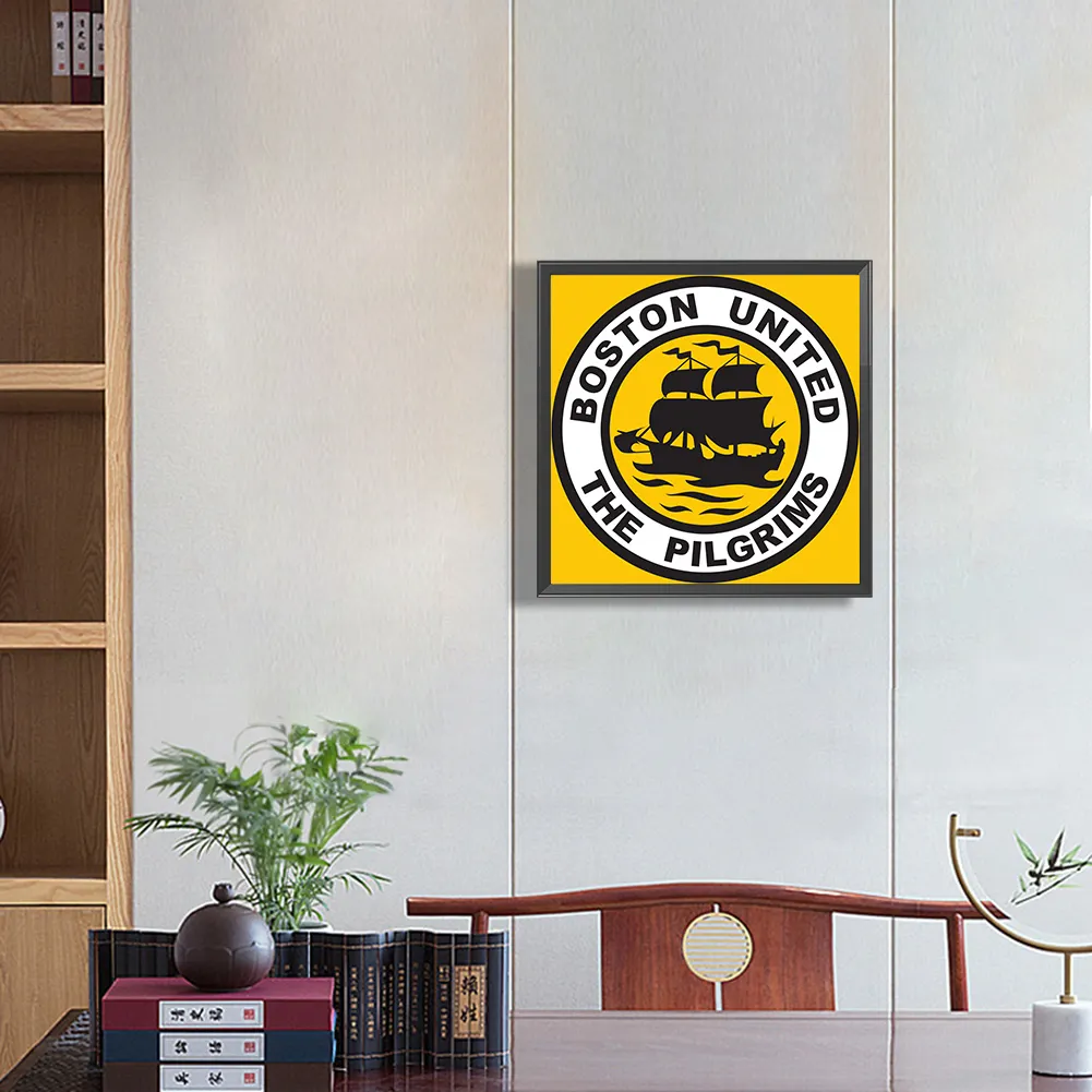 Full Round Diamond Painting 30*30cm - Boston United Fc Football Team