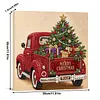 (30x30cm)Xmas Truck DIY Pearl Painting Art Kits With Inner Frame Pearl Gem Paintings Picture Arts Craft for Adults Beginners Home Wall Decor