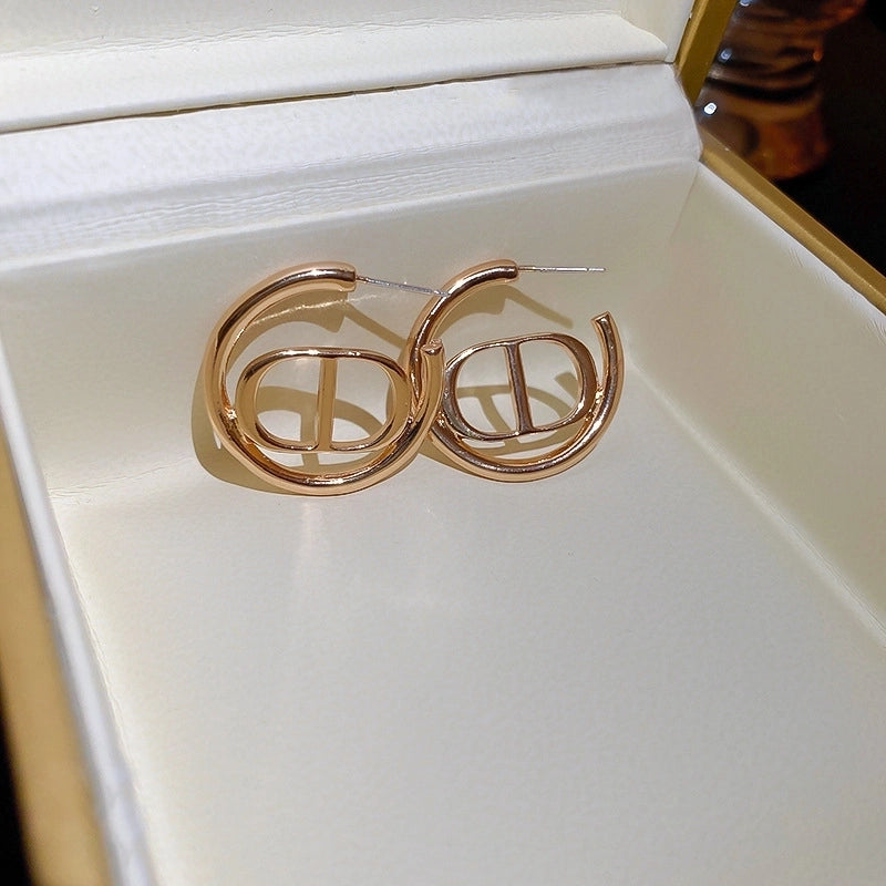 Silver Needle  Exaggerated Lovely Earrings Light Luxury High-grade Niche Earrings Fashion Metal Temperament Earrings For Women