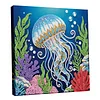 DIY Pearl Painting Jellyfish with Frame for Home Wall Decor(25x25cm)