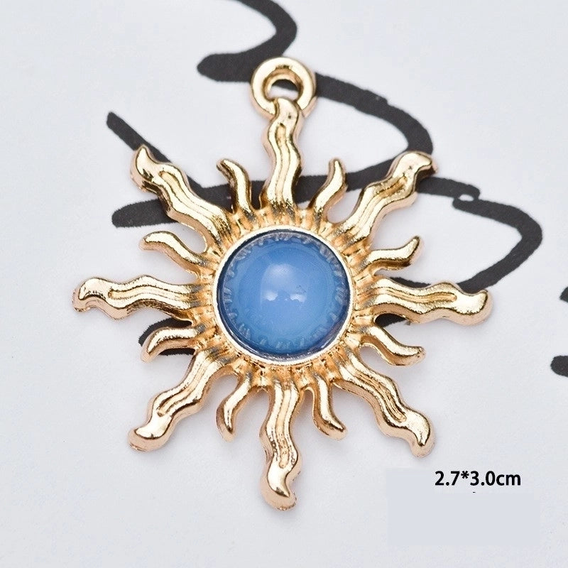 10 Pcs/package Minimalist Sun Alloy Plating Inlay Jewelry Accessories