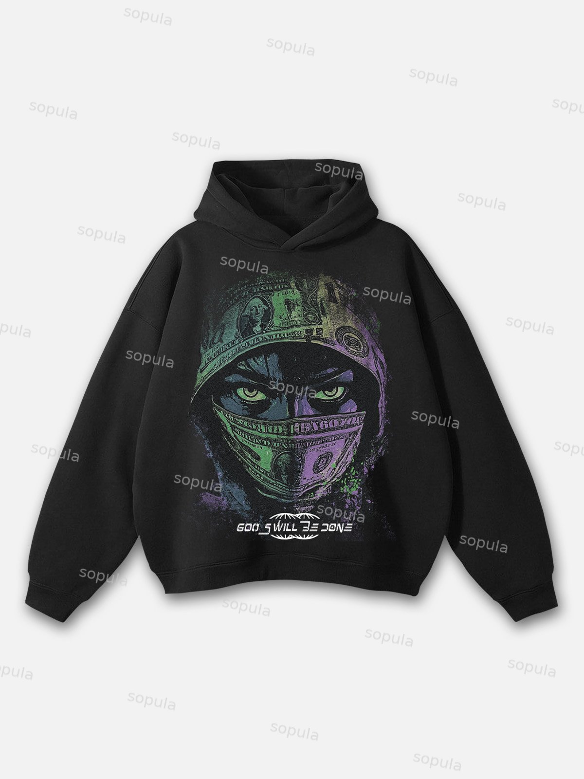Sopula God Will Do It Street Graphic Hoodie - SOPULA
