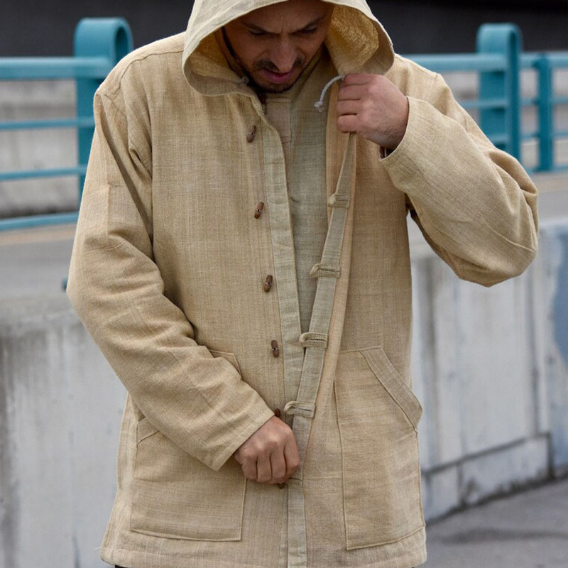 Men's Casual Loose Cozy Hooded Jacket