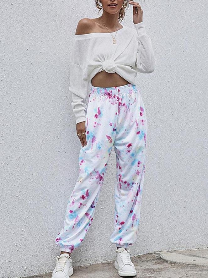 Casual Women Tie-Dye Relaxed Fit Jogger Sweatpant