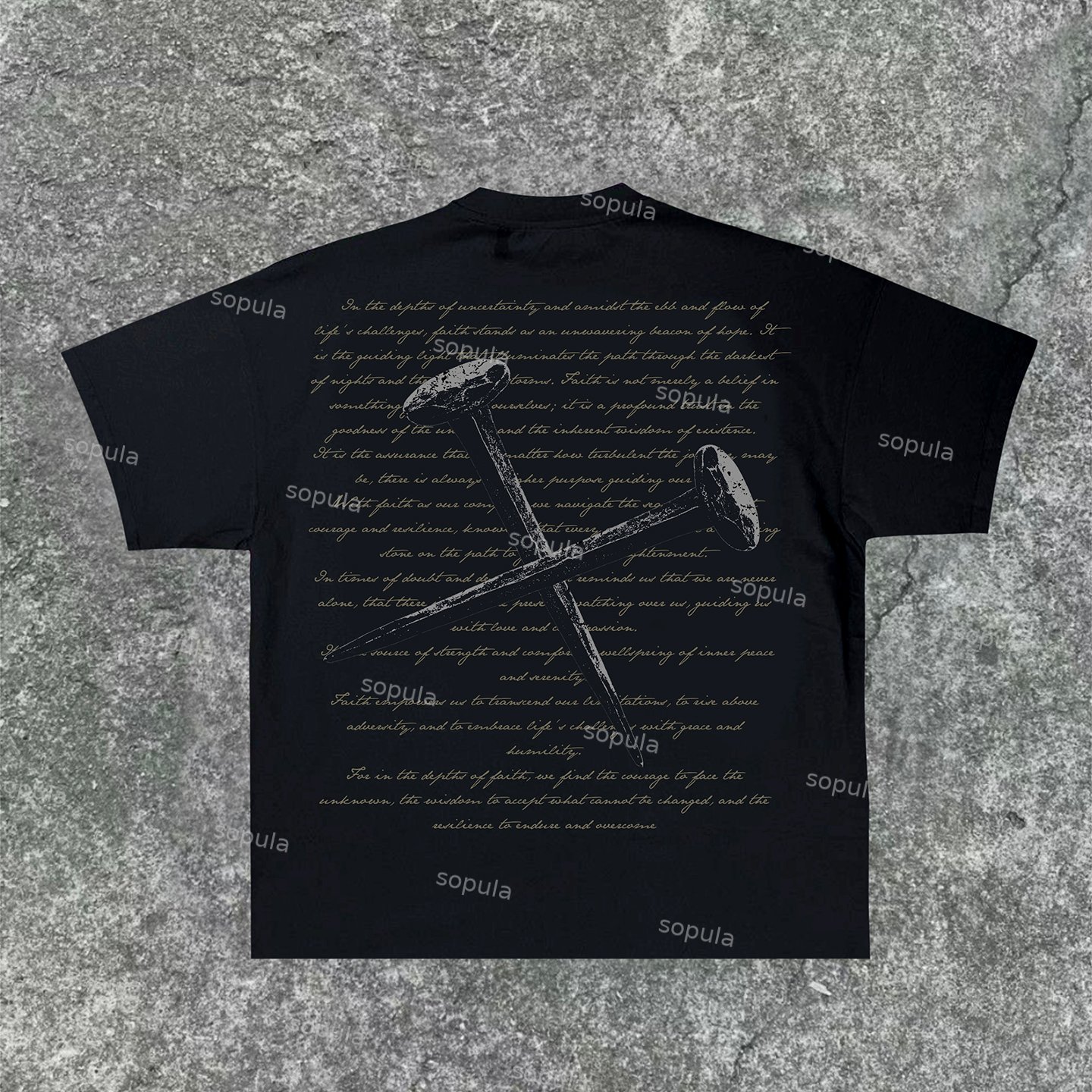 Sopula Street Belief Print Cotton T-Shirt - SOPULA