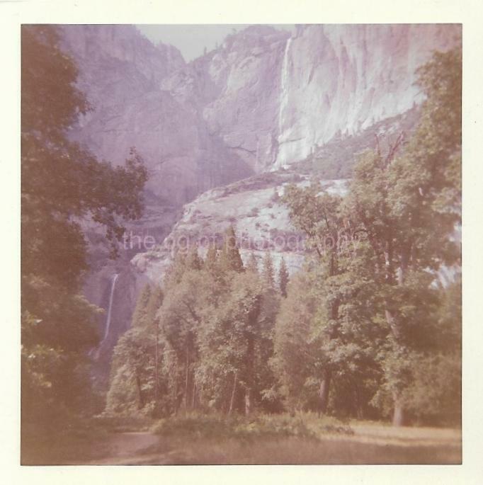 FOUND Photo Poster paintingGRAPH Color VIEW OF YOSEMITE Original Snapshot VINTAGE JD 13 18 Q