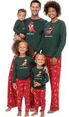 Family Parent-child Autumn Dinosaur Print Christmas Pajamas