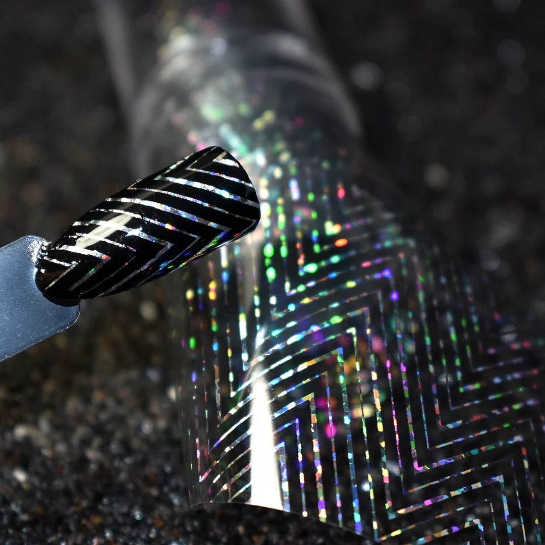 More Than 250 Design Beautiful Designed Nail Art Product Nail Glue transfer Foil Beautiful Flower Purple Orange-Nail Inspo