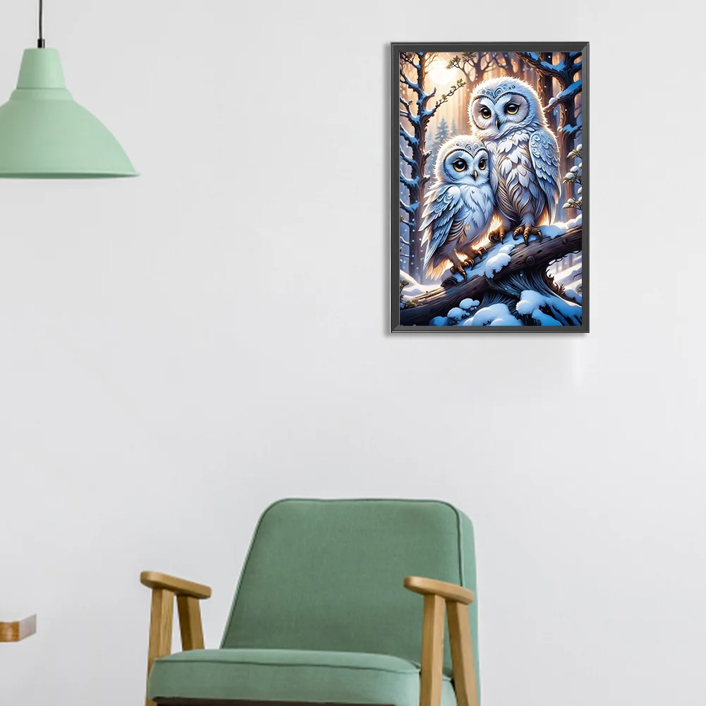 Full Round Diamond Painting 30*45cm - Owl