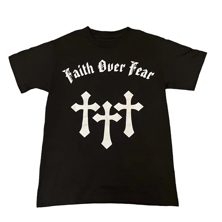 Faith Over Fear Print T-Shirt SOPULA