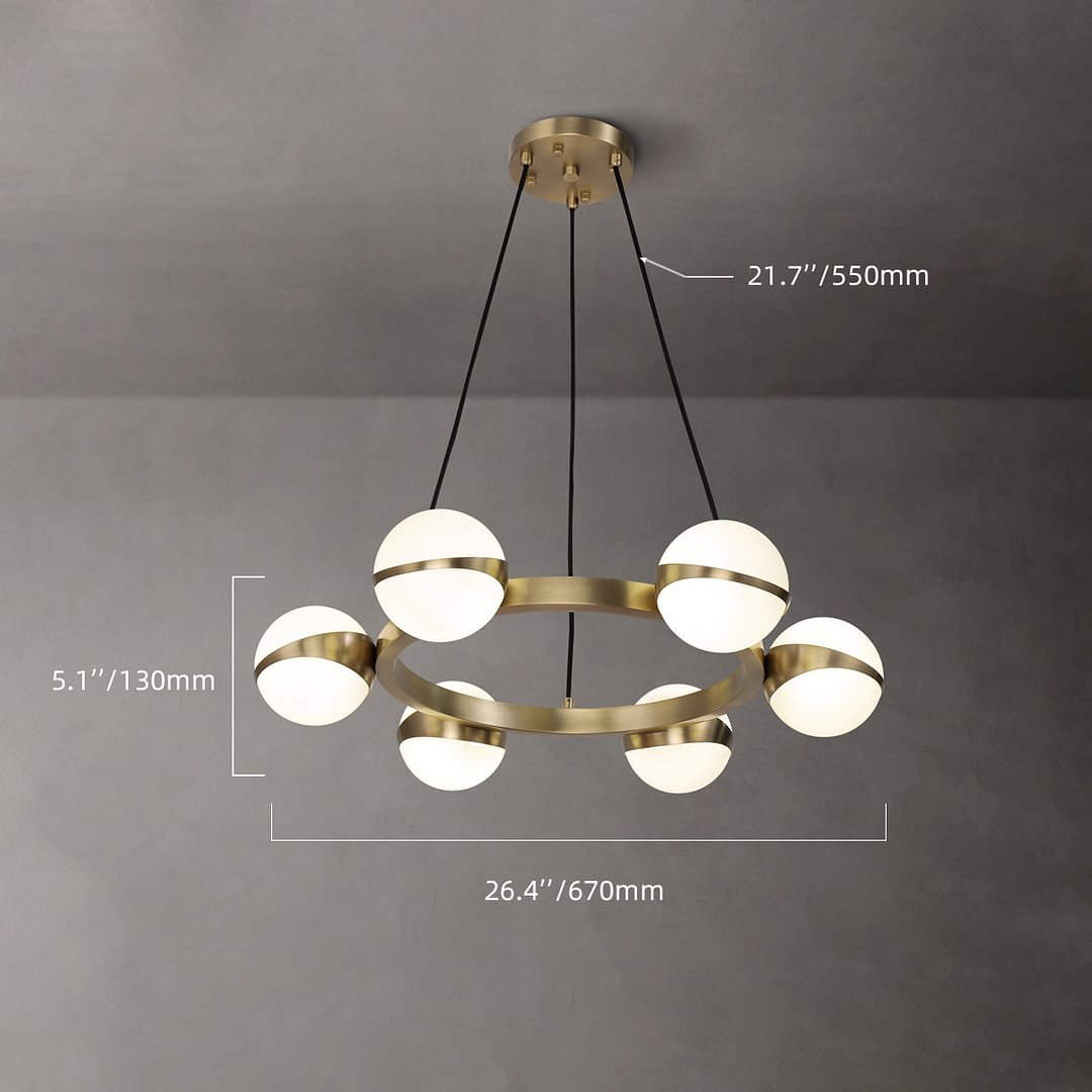 Stilnovo Glass Round Chandelier JOSENART Josenart