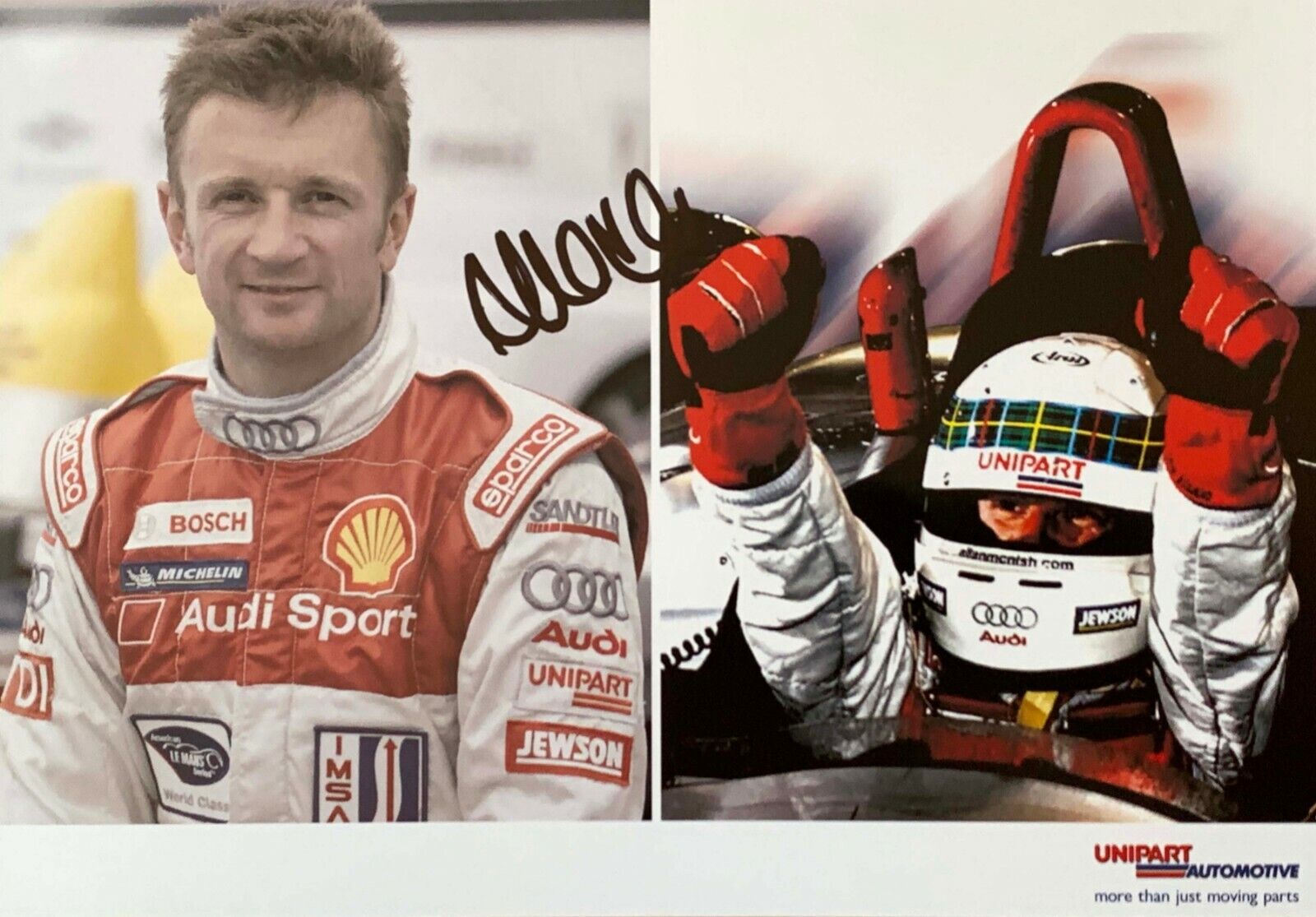 Alan McNish Unipart Hand Signed Autograph F1 Le Mans Porsche Audi Toyota