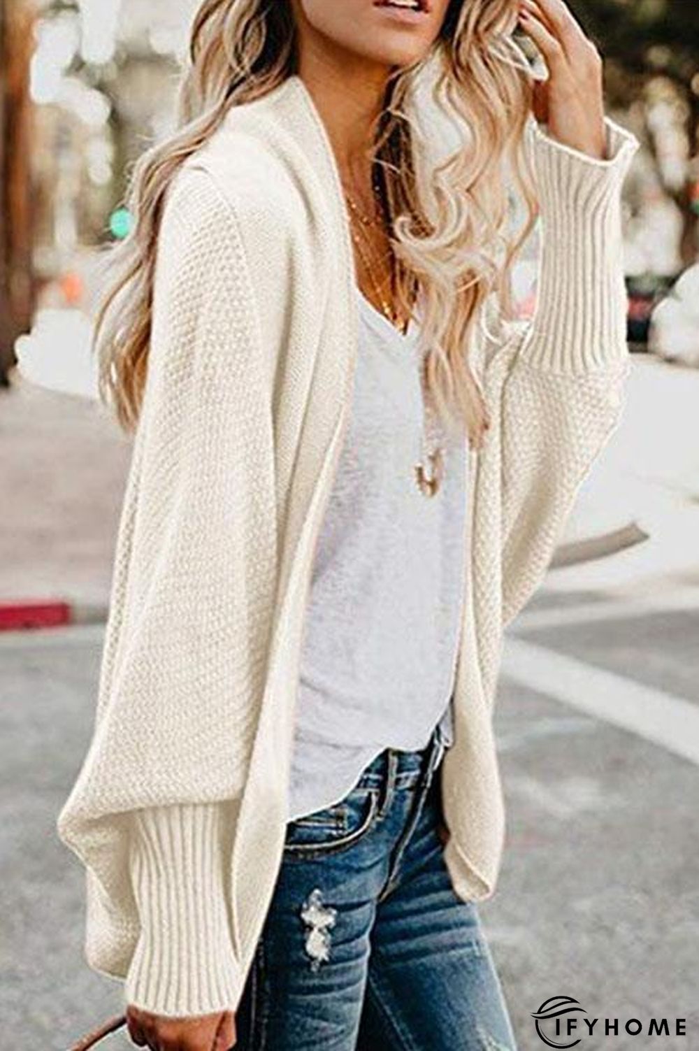 Batwing Sleeves Sweater Cardigans | IFYHOME
