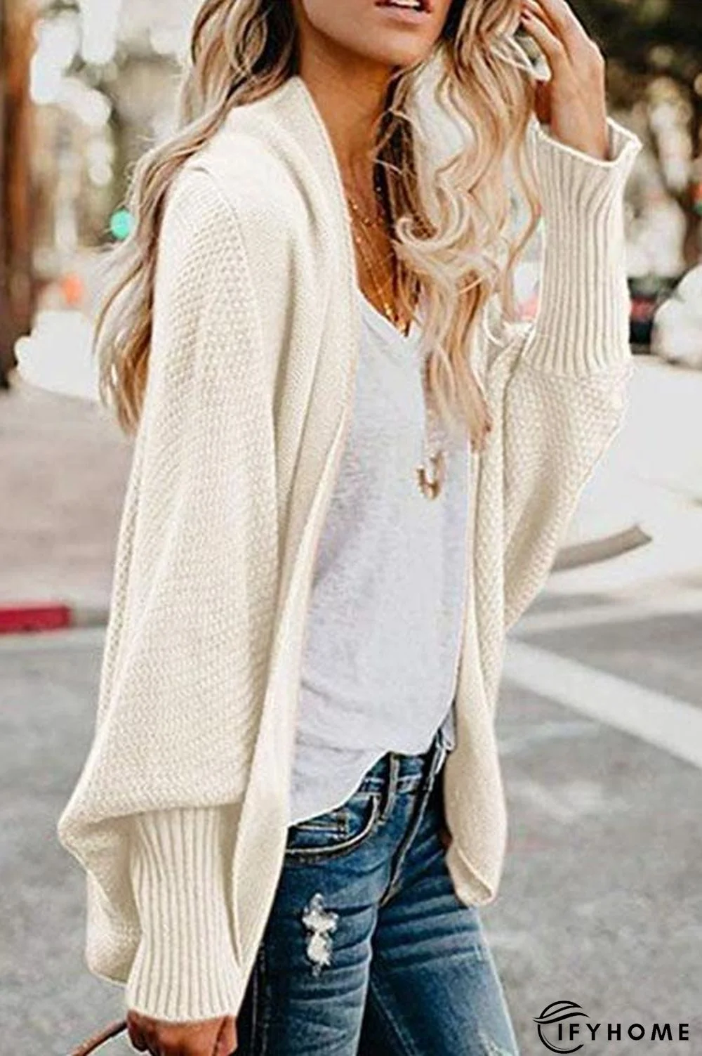 Batwing Sleeves Sweater Cardigans | IFYHOME