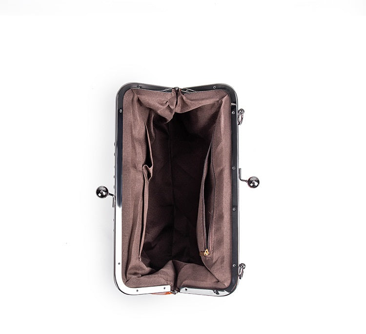 Ladies vintage leather diagonal bag handbag