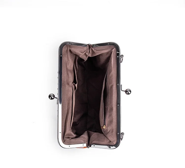 Ladies vintage leather diagonal bag handbag