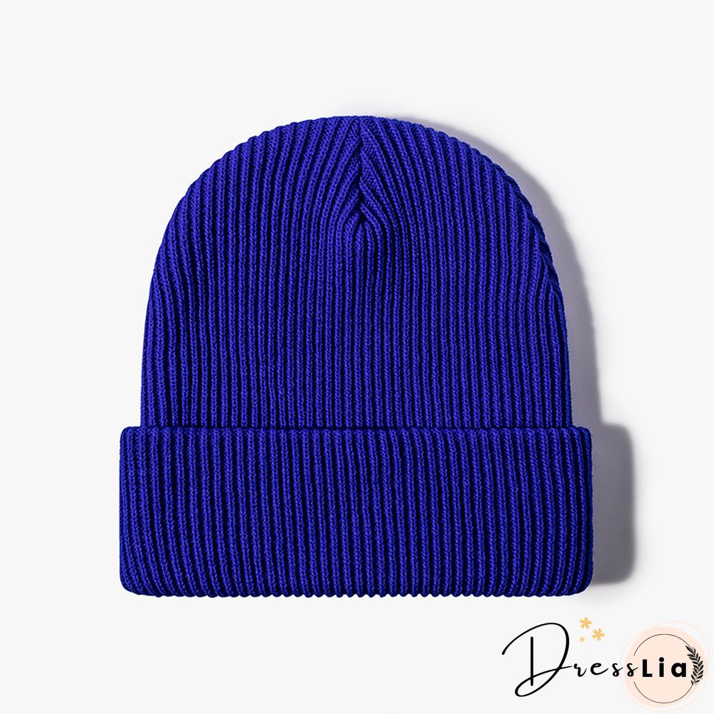 Basic Knitted Cold Hat For Autumn And Winter