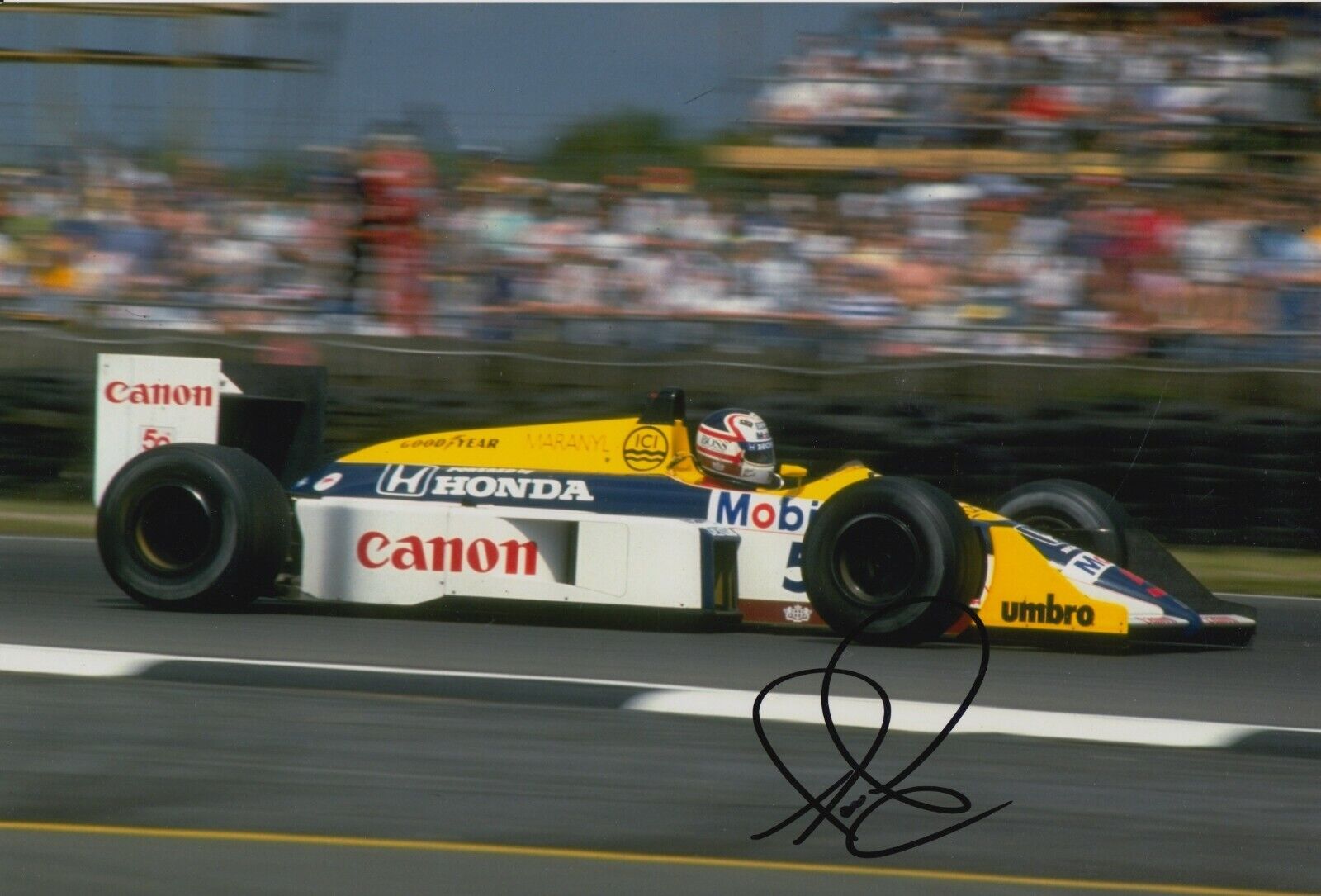 Nigel Mansell Hand Signed 12x8 Photo Poster painting - Williams F1 Autograph 3.