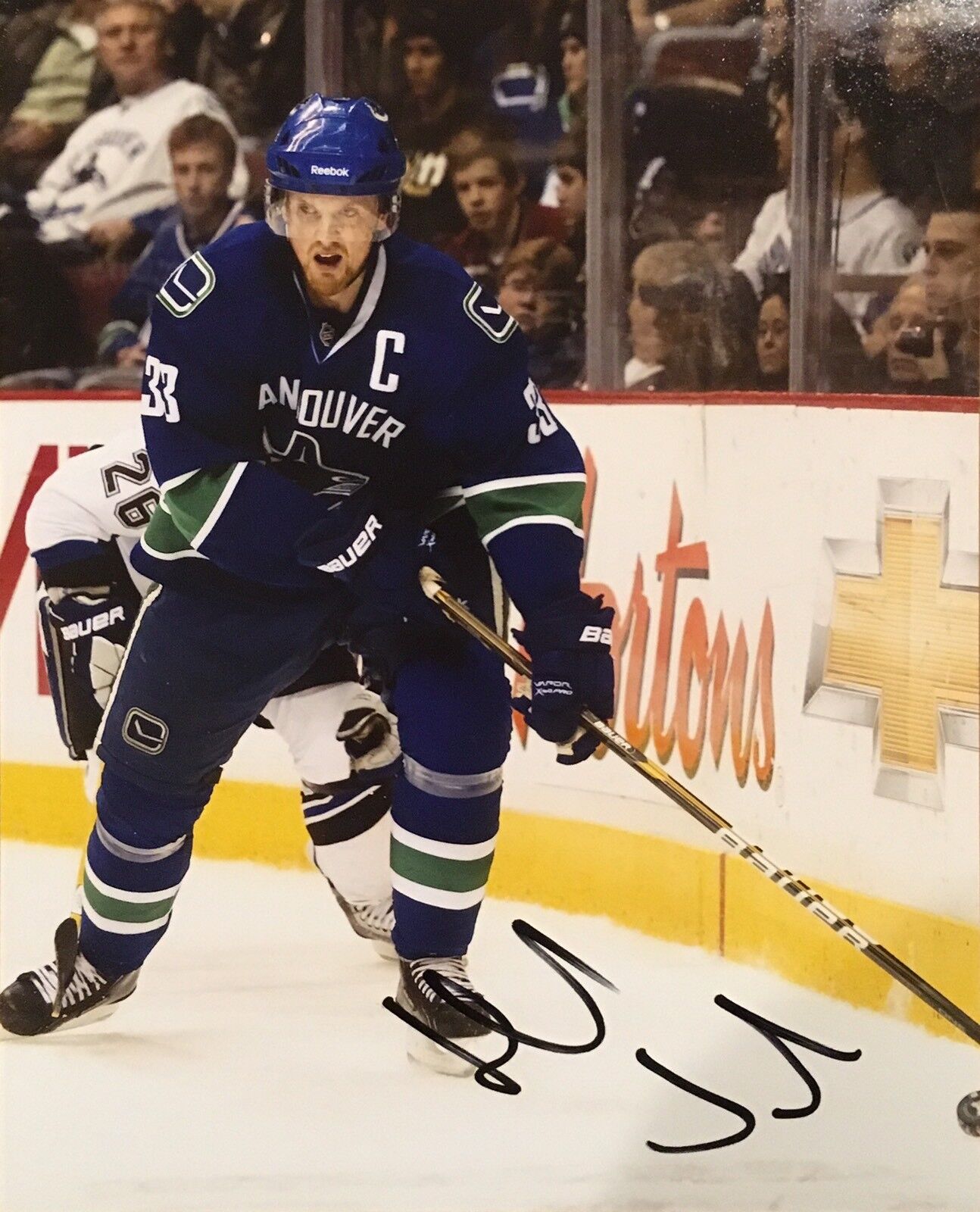 PROOF! HENRIK SEDIN Signed Autographed 8x10 Photo Poster painting VANCOUVER CANUCKS