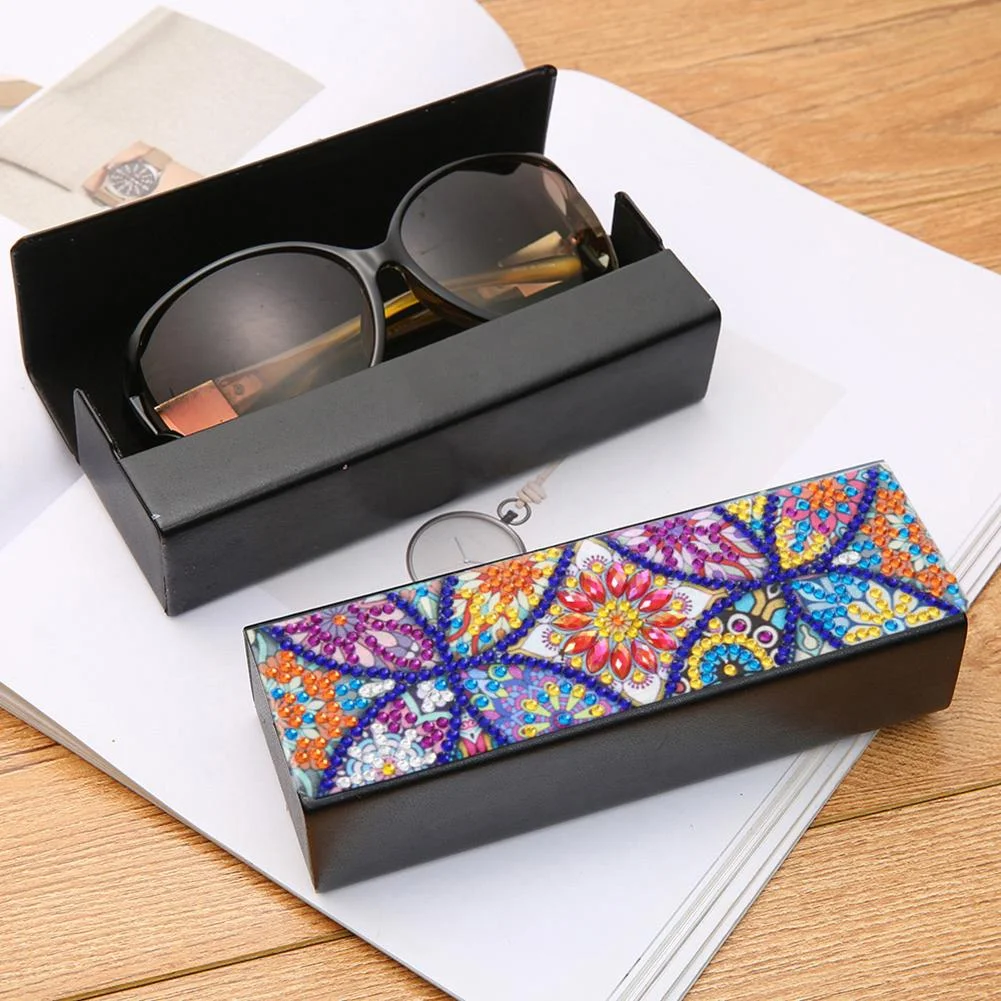 DIY Diamond Painting Sunglasses Case Portable Leather Glasses Storage Box