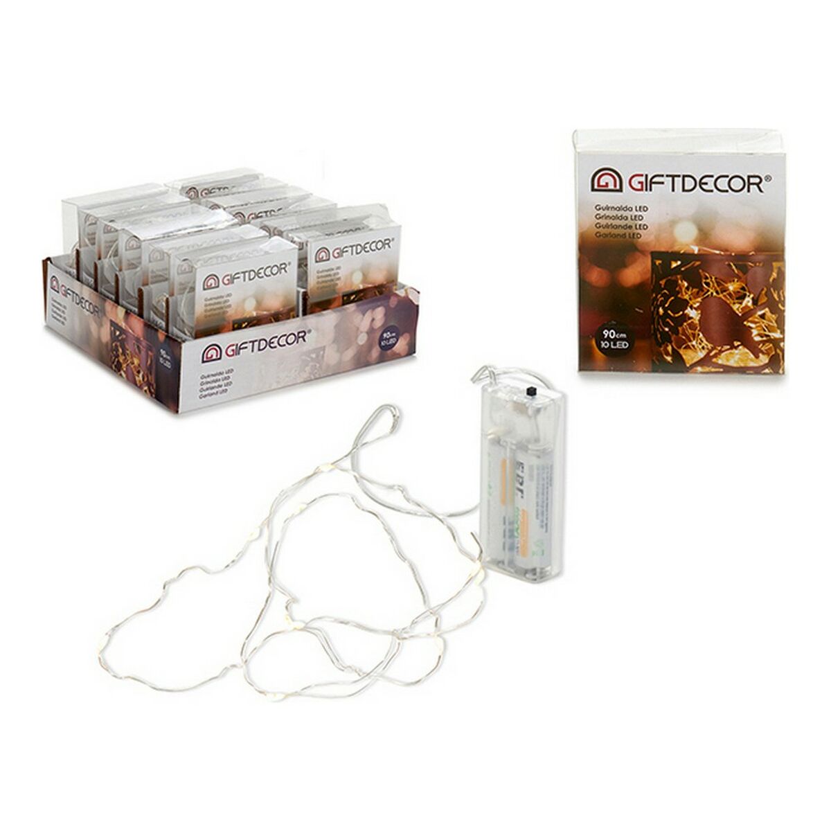 Wreath of LED Lights Gift Decor Transparent