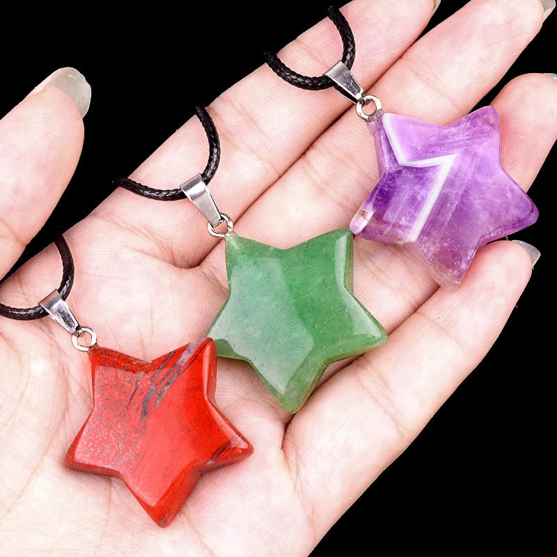1 Piece Semi-precious Stone Star Jewelry Accessories Pendant