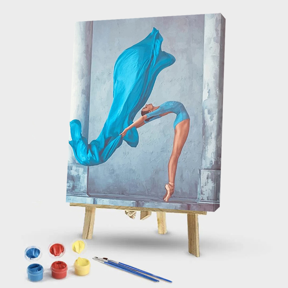 

40*50CM - Paint By Numbers - Blue Ballet Girl, 501 Original