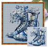 (Multi-Style) Blue And White Porcelain-11CT Stamped Cross Stitch 40*40cm/15.75*15.75in