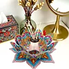  DIY Diamond Painting 3D Puzzle Irregular Shapes Mandala Lotus Shaped Candle Aromatherapy Holder Tray Decor Kit