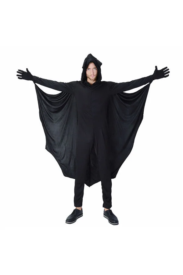 Halloween Cosplay Fancy Cool Bat Costume For Men Black-elleschic
