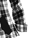 Women's Zipper Plaid Pocket Hooded Shirt Jacket Red