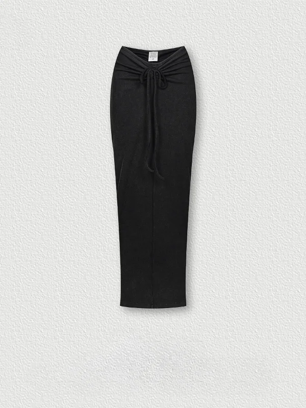 Vintage & Retro Tones Kardashian-Inspired Ruched Slim Skirt