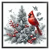 Christmas Tree Cardinal-11CT Stamped Cross Stitch 40*40cm/15.75*15.75in tapestrymarket