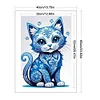 Blue Cat-11CT Stamped Cross Stitch 40*60cm/15.75*23.62in(Big Size)