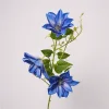 Real Touch 3 Heads Clematis Luxe Artificial Flower
